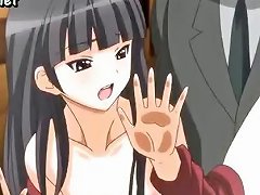 Brunette Hentai Babe Gets Fucked Hard And Gets Some Pussy